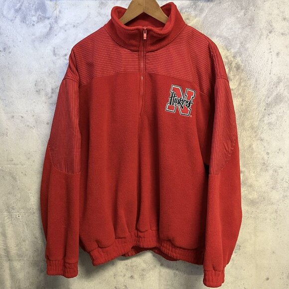 Vintage University of Nebraska Jacket Mens XL Logo Athletic Sweatshirt 1/4 Zip - Picture 1 of 6